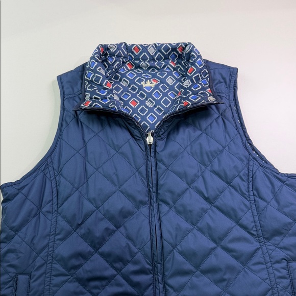 Peter Millar Blue Geometric Reversible  Vest Size S - Picture 2 of 3